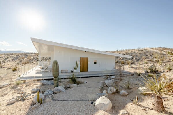 The home was constructed by prefab company Blue Sky Building Systems, which uses metal as a primary material.