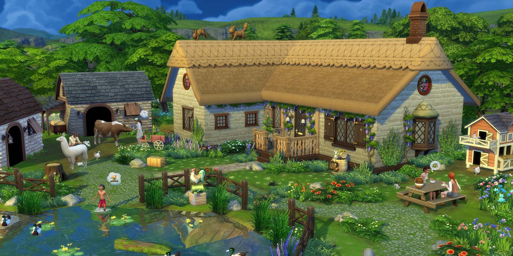 A farm house within The Sims 4.